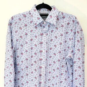 Bonobos Slim Fit Dress Shirt - Blue w/ Red Flowers 16/36